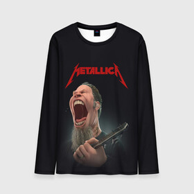 Мужской лонгслив 3D с принтом James Alan Hetfield | METALLICA (Z) в Новосибирске, 100% полиэстер | длинные рукава, круглый вырез горловины, полуприлегающий силуэт | james alan hetfield | kurt kobein | metallica | rock | джеймс хэтфилд | курт кобейн | металика | металлика | рок | супер звезда