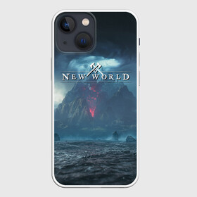 Чехол для iPhone 13 mini с принтом New World в Новосибирске,  |  | fantasy | fantasy game | fantasy mmorpg | mmorpg | new world | new world online | online game | горы | игра | океан