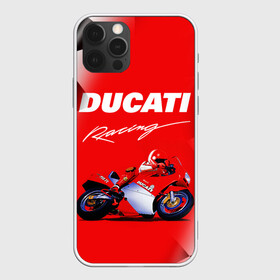 Чехол для iPhone 12 Pro с принтом DUCATI / ДУКАТИ / RACING в Новосибирске, силикон | область печати: задняя сторона чехла, без боковых панелей | ducati | motorcycle | motosport | racing | speed | sport | байк. | гонки | двигатель | дукати | мото | мотокросс | мотоспорт | мототриал | мотоцикл | скорость | спорт