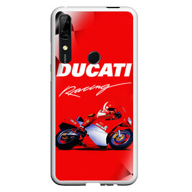 Чехол для Honor P Smart Z с принтом DUCATI / ДУКАТИ / RACING в Новосибирске, Силикон | Область печати: задняя сторона чехла, без боковых панелей | ducati | motorcycle | motosport | racing | speed | sport | байк. | гонки | двигатель | дукати | мото | мотокросс | мотоспорт | мототриал | мотоцикл | скорость | спорт