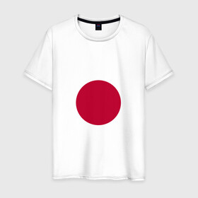 Мужская футболка хлопок с принтом Япония | Японский флаг в Новосибирске, 100% хлопок | прямой крой, круглый вырез горловины, длина до линии бедер, слегка спущенное плечо. | буква | герб | знак | печать императора | символ | символы | флаг | флаг японии | эмблема | эмблемма | япония | японский флаг
