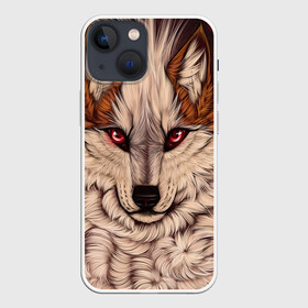 Чехол для iPhone 13 mini с принтом Красивая Волчица в Новосибирске,  |  | волк | волчица | дикий зверь | зверь | красивая волчица | рисунок