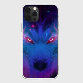 Чехол для iPhone 12 Pro Max с принтом Космо Волк в Новосибирске, Силикон |  | волк | звезды | космический волк | космо волк | космос | неон | рисунок