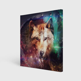 Холст квадратный с принтом Грозный Волк в Новосибирске, 100% ПВХ |  | волк | грозный волк | дикий зверь | зверь | рисунок | хищник