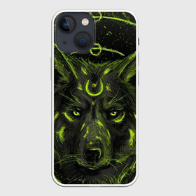 Чехол для iPhone 13 mini с принтом Эзотерический Волк в Новосибирске,  |  | волк | красивый волк | рисунок | эзотерика | эзотерический волк