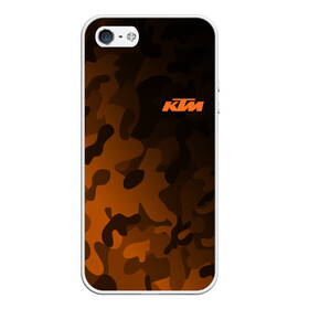 Чехол для iPhone 5/5S матовый с принтом KTM | КТМ CAMO RACING в Новосибирске, Силикон | Область печати: задняя сторона чехла, без боковых панелей | enduro | ktm | moto | moto sport | motocycle | orange | sportmotorcycle | ктм | мото | мото спорт | мотоспорт | оранжевый | спорт мото