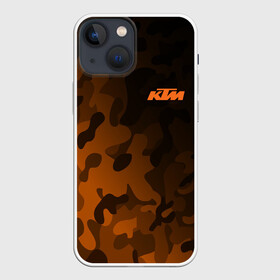 Чехол для iPhone 13 mini с принтом KTM | КТМ CAMO RACING в Новосибирске,  |  | enduro | ktm | moto | moto sport | motocycle | orange | sportmotorcycle | ктм | мото | мото спорт | мотоспорт | оранжевый | спорт мото