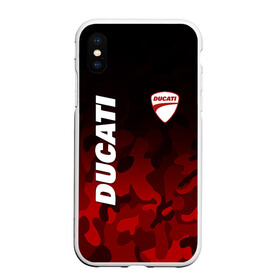 Чехол для iPhone XS Max матовый с принтом DUCATI | ДУКАТИ КАМУФЛЯЖ в Новосибирске, Силикон | Область печати: задняя сторона чехла, без боковых панелей | Тематика изображения на принте: camo | camouflage | ducati | military | moto | motocycle | racing | sport | дукати | камуфляж | милитари | мото | мотоспорт | мотоцикл | рейсинг | спорт