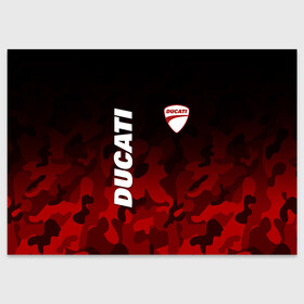 Поздравительная открытка с принтом DUCATI | ДУКАТИ КАМУФЛЯЖ в Новосибирске, 100% бумага | плотность бумаги 280 г/м2, матовая, на обратной стороне линовка и место для марки
 | camo | camouflage | ducati | military | moto | motocycle | racing | sport | дукати | камуфляж | милитари | мото | мотоспорт | мотоцикл | рейсинг | спорт