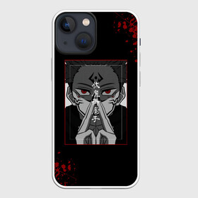 Чехол для iPhone 13 mini с принтом МАГИЧЕСКАЯ БИТВА | SUKUNA в Новосибирске,  |  | anime | japan | japanese | jujutsu | jujutsu kaisen | kaisen | sukuna | tattoo | аниме | двуликий призрак | иероглифы | инумаки | итадори | итадори юдзи | магическая битва | нобара | панда | рёмен | рёмен сукуна | сатору | сукуна