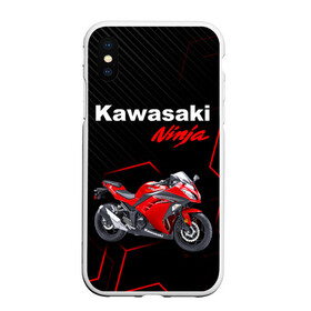 Чехол для iPhone XS Max матовый с принтом KAWASAKI NINJA /  КАВАСАКИ в Новосибирске, Силикон | Область печати: задняя сторона чехла, без боковых панелей | Тематика изображения на принте: kawasaki | motorcycle | motosport | ninja | racing | speed | sport | байк | гонки | двигатель | кавасаки | мото | мотокросс | мотоспорт | мототриал | мотоцикл | нинзя. | скорость | спорт