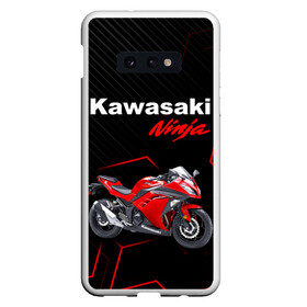 Чехол для Samsung S10E с принтом KAWASAKI NINJA /  КАВАСАКИ в Новосибирске, Силикон | Область печати: задняя сторона чехла, без боковых панелей | kawasaki | motorcycle | motosport | ninja | racing | speed | sport | байк | гонки | двигатель | кавасаки | мото | мотокросс | мотоспорт | мототриал | мотоцикл | нинзя. | скорость | спорт