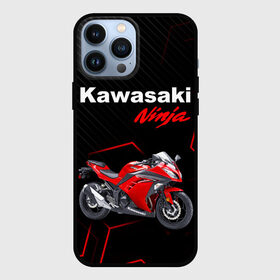 Чехол для iPhone 13 Pro Max с принтом KAWASAKI NINJA    КАВАСАКИ в Новосибирске,  |  | Тематика изображения на принте: kawasaki | motorcycle | motosport | ninja | racing | speed | sport | байк | гонки | двигатель | кавасаки | мото | мотокросс | мотоспорт | мототриал | мотоцикл | нинзя. | скорость | спорт