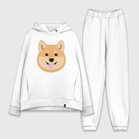 Женский костюм хлопок Oversize с принтом Shiba art в Новосибирске,  |  | akita | art | dog | inu | shiba | акита | арт | ину | сиба | собака | шиба