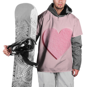 Накидка на куртку 3D с принтом Чистое сердце в Новосибирске, 100% полиэстер |  | возлюбленный | геометрическое сердце | майнкрафт серце | признание в любви | я влюблен