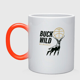 Кружка хамелеон с принтом Buck Wild в Новосибирске, керамика | меняет цвет при нагревании, емкость 330 мл | antetokounmpo | basketball | bucks | giannis | milwaukee | mvp | nba | sport | streetball | адетокумбо | бакс | баскетбол | игра | милуоки | мяч | нба | олень | спорт | стритбол | тренер | чемпион | янис