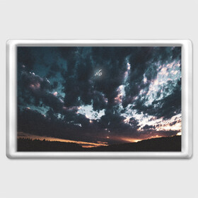 Магнит 45*70 с принтом Закат в Новосибирске, Пластик | Размер: 78*52 мм; Размер печати: 70*45 | no | sky | sunset | закат | небо