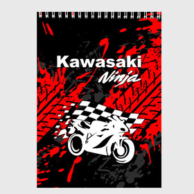 Скетчбук с принтом KAWASAKI NINJA / КАВАСАКИ в Новосибирске, 100% бумага
 | 48 листов, плотность листов — 100 г/м2, плотность картонной обложки — 250 г/м2. Листы скреплены сверху удобной пружинной спиралью | Тематика изображения на принте: kawasaki | motorcycle | motosport | ninja | racing | speed | sport | байк | гонки | двигатель | кавасаки | мото | мотокросс | мотоспорт | мототриал | мотоцикл | нинзя. | скорость | спорт