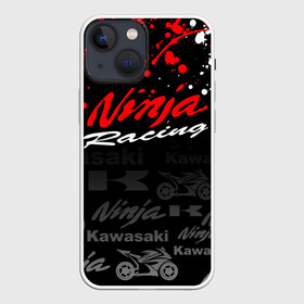 Чехол для iPhone 13 mini с принтом KAWASAKI NINJA   NINJA RACING в Новосибирске,  |  | Тематика изображения на принте: kawasaki | motorcycle | motosport | ninja | racing | speed | sport | байк | гонки | двигатель | кавасаки | мото | мотокросс | мотоспорт | мототриал | мотоцикл | нинзя. | скорость | спорт