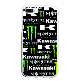 Чехол для iPhone 7Plus/8 Plus матовый с принтом KAWASAKI X MONSTER ENERGY в Новосибирске, Силикон | Область печати: задняя сторона чехла, без боковых панелей | Тематика изображения на принте: kawasaki | monster energy | motorcycle | motosport | racing | speed | sport | байк | гонки | двигатель | кавасаки | монстер энерджи. | мото | мотокросс | мотоспорт | мототриал | мотоцикл | скорость | спорт