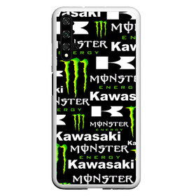 Чехол для Honor 20 с принтом KAWASAKI X MONSTER ENERGY в Новосибирске, Силикон | Область печати: задняя сторона чехла, без боковых панелей | kawasaki | monster energy | motorcycle | motosport | racing | speed | sport | байк | гонки | двигатель | кавасаки | монстер энерджи. | мото | мотокросс | мотоспорт | мототриал | мотоцикл | скорость | спорт