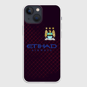 Чехол для iPhone 13 mini с принтом Мансити в Новосибирске,  |  | manchester city | англия | апл | горожане | мансити | манчестер | манчестер сити | мс | сетка | сити | футбол