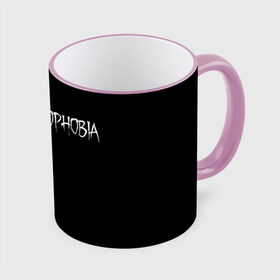 Кружка с полной запечаткой с принтом Phasmophobia logo в Новосибирске, керамика | ёмкость 330 мл | horror | phasmophobia | игра | пхасмафобия | пхасмофобия | фазмофобия | фасмофобия | хоррор