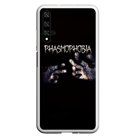 Чехол для Honor 20 с принтом Phasmophobia в Новосибирске, Силикон | Область печати: задняя сторона чехла, без боковых панелей | Тематика изображения на принте: horror | phasmophobia | игра | пхасмафобия | пхасмофобия | руки | фазмофобия | фасмофобия | хоррор