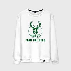 Мужской свитшот хлопок с принтом Fear The Deer в Новосибирске, 100% хлопок |  | Тематика изображения на принте: antetokounmpo | basketball | bucks | giannis | milwaukee | mvp | nba | sport | streetball | адетокумбо | бакс | баскетбол | игра | милуоки | мяч | нба | олень | спорт | стритбол | тренер | чемпион | янис