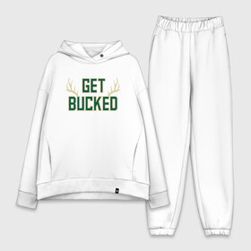 Женский костюм хлопок Oversize с принтом Get Bucked в Новосибирске,  |  | antetokounmpo | basketball | bucks | giannis | milwaukee | mvp | nba | sport | streetball | адетокумбо | бакс | баскетбол | игра | милуоки | мяч | нба | олень | спорт | стритбол | тренер | чемпион | янис