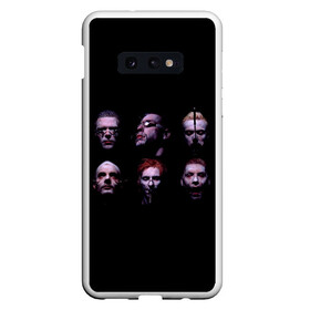 Чехол для Samsung S10E с принтом Rammstein horror в Новосибирске, Силикон | Область печати: задняя сторона чехла, без боковых панелей | alternative | metall | music | rammstein | rock | альтернатива | кристиан лоренц | кристоф шнайдер | металл | музыка | оливер ридель | пауль ландерс | раммштайн | рамштайн | рамштэйн | рихард круспе | рок