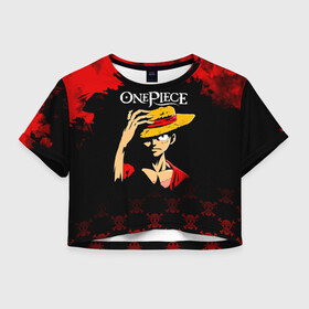 Женская футболка Crop-top 3D с принтом Луффи One Piece. Большой куш в Новосибирске, 100% полиэстер | круглая горловина, длина футболки до линии талии, рукава с отворотами | anime | manga | monkey d. luffy | one piece | аниме | большой куш | ван пис | вон пис | гол д. роджер | кайдо | король пиратов | луфи | луффи | манга | манки д. луффи | нами | нико робин | пират | портгас д. эйс | ророноа зоро