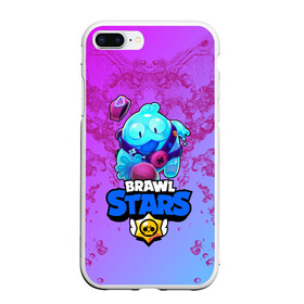 Чехол для iPhone 7Plus/8 Plus матовый с принтом BRAWL STARS SQUEAK: СКВИК. в Новосибирске, Силикон | Область печати: задняя сторона чехла, без боковых панелей | brawl stars | leon | sally leon | shark | werewolf leon | акула | бравл старс | оборотень | сквик squeak