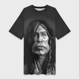 Платье-футболка 3D с принтом Steven Tyler | AEROSMITH (Z) в Новосибирске,  |  | aerosmith | rock | steven tyler | айросмит | блюз рок | брэд уитфорд | глэм метал | глэм рок | джо перри | джоуи крамер | музыка | рок | рок н ролл | стивен тайлер | том хэмилтон | хард рок