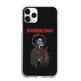 Чехол для iPhone 11 Pro Max матовый с принтом GreenDay | ГринДей | Poster (Z) в Новосибирске, Силикон |  | billie joe armstrong | greenday | rock | альтернативный | билли джо армстронг | гриндей | зеленый день | майк дёрнт | музыка | панк рок | поп панк | рок | тре кул