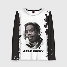 Женский лонгслив 3D с принтом АСАП | ASAP ROCKY (Z) в Новосибирске, 100% полиэстер | длинные рукава, круглый вырез горловины, полуприлегающий силуэт | america | asap | asap rocky | black rap | music | rap | raper | testing | usa | америка | асап | асап роки | зарубежная музыка | музыка | музыкант | реп | репер | сша | тестин | черный реп