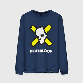 Мужской свитшот хлопок с принтом Deathloop - Skull в Новосибирске, 100% хлопок |  | death | deathloop | game | games | loop | skull | дэслуп | дэт | дэтлуп | знак | игра | игры | лого | луп | мертвая | пелтя | символ