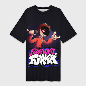 Платье-футболка 3D с принтом Friday Night Funkin  Пико в Новосибирске,  |  | fnf | friday night funkin | pico | игра | пико | фридей найт фанкин