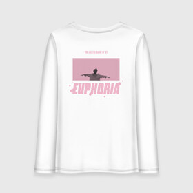 Женский лонгслив хлопок с принтом EUPHORIA | BTS | PINK Edition  в Новосибирске, 100% хлопок |  | bighit | bts | butter | k pop | love yourself | music | битиэс | бойсбенд | бтс | кейпоп | корея | чимин | эйфория