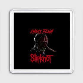 Магнит 55*55 с принтом CHRIS FENH | SLIPKNOT | СЛИПКНОТ (Z) в Новосибирске, Пластик | Размер: 65*65 мм; Размер печати: 55*55 мм | chris fenh | rock | slipknot | крис фенх | петля | рок | скользящий узел | слипкнот | тяжелый рок | удавка