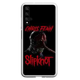 Чехол для Honor 20 с принтом CHRIS FENH | SLIPKNOT | СЛИПКНОТ (Z) в Новосибирске, Силикон | Область печати: задняя сторона чехла, без боковых панелей | chris fenh | rock | slipknot | крис фенх | петля | рок | скользящий узел | слипкнот | тяжелый рок | удавка