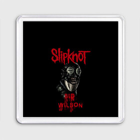 Магнит 55*55 с принтом SID WILSON | SLIPKNOT | СЛИПКНОТ (Z) в Новосибирске, Пластик | Размер: 65*65 мм; Размер печати: 55*55 мм | rock | sid wilson | slipknot | петля | рок | сид вилсон | скользящий узел | слипкнот | тяжелый рок | удавка