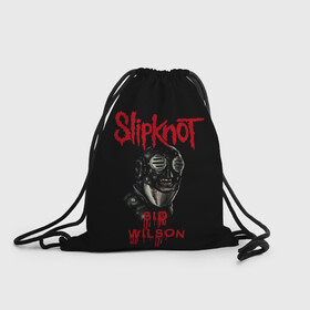 Рюкзак-мешок 3D с принтом SID WILSON | SLIPKNOT | СЛИПКНОТ (Z) в Новосибирске, 100% полиэстер | плотность ткани — 200 г/м2, размер — 35 х 45 см; лямки — толстые шнурки, застежка на шнуровке, без карманов и подкладки | rock | sid wilson | slipknot | петля | рок | сид вилсон | скользящий узел | слипкнот | тяжелый рок | удавка