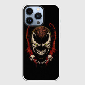 Чехол для iPhone 13 Pro с принтом Spawn профиль в Новосибирске,  |  | al simmons | antihero | chain | comics | evil | hell | skull | smile | spawn | ад | антигерой | зло | комиксы | отродье | спаун | улыбка | цепь | череп | эл симмонс