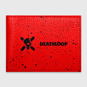 Обложка для студенческого билета с принтом Deathloop - Skull - Paint в Новосибирске, натуральная кожа | Размер: 11*8 см; Печать на всей внешней стороне | Тематика изображения на принте: death | deathloop | game | games | loop | paint | skull | брызги | дэслуп | дэт | дэтлуп | знак | игра | игры | краска | лого | луп | мертвая | пелтя | символ