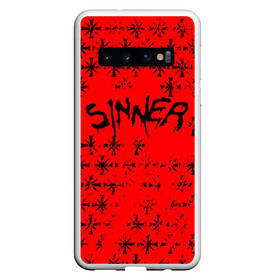 Чехол для Samsung Galaxy S10 с принтом FAR CRY 5 SINNER / ГРЕШНИК в Новосибирске, Силикон | Область печати: задняя сторона чехла, без боковых панелей | Тематика изображения на принте: far cry | sinner | ubisoft | врата эдема | грешник | иосиф сид | монтана | секта | сектанты | символ | фар край | юбисофт