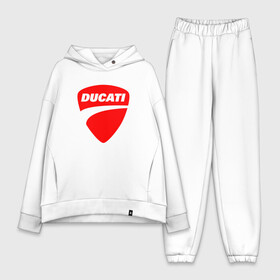 Женский костюм хлопок Oversize с принтом DUCATI ДУКАТИ ЭМБЛЕМА в Новосибирске,  |  | ducati | moto | motocycle | racing | sport | дукати | мото | мотоспорт | мотоцикл | рейсинг | спорт