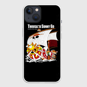Чехол для iPhone 13 с принтом Таузенд Санни новый корабль Пиратов Соломенной Шляпы в Новосибирске,  |  | anime | manga | one piece | аниме | большой куш | ван пис | весёлый роджер | вон пис | король пиратов | логотип | манга | монки д. луффи | мугивары | перекрещённый костями | пират | пиратский флаг