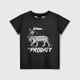 Детская футболка 3D с принтом Tiger Prodigy в Новосибирске, 100% гипоаллергенный полиэфир | прямой крой, круглый вырез горловины, длина до линии бедер, чуть спущенное плечо, ткань немного тянется | alternative | dj | electo | music | prodigy | альтернатива | музыка | продиджи | продижи | электроника