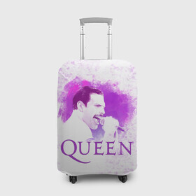Чехол для чемодана 3D с принтом Freddie Mercury | Queen (Z) в Новосибирске, 86% полиэфир, 14% спандекс | двустороннее нанесение принта, прорези для ручек и колес | freddie mercury | music | queen | брайан мэй | глэм рок | джон дикон | квин | королева | музыка | поп рок | роджер тейлор | фредди меркьюри | хард рок
